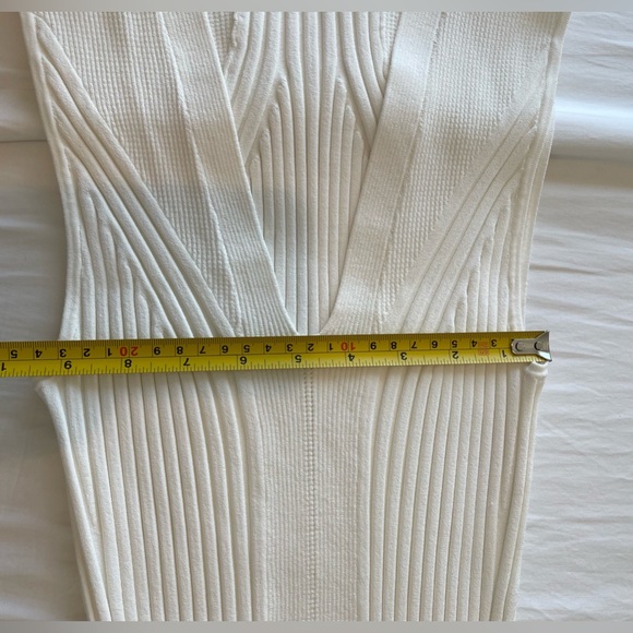 NWT Helmut Lang White Ribbed Knitted Sleeveless White Dress Size Small - Picture 5 of 12